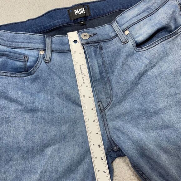 Paige Jeans Men 38 Blue Croft Lionel Skinny Transcend Washed Denim Stretch 38x32 - Picture 16 of 16